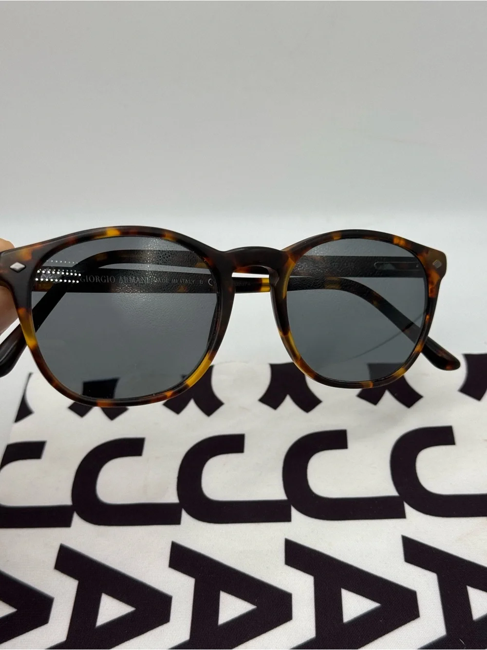 Giorgio Armani EYEGLASSES AR 7074 5492 STRIPED BROWN RX AUTHENTIC
